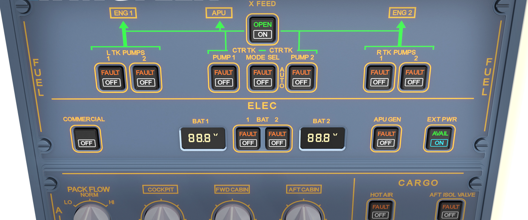 A320 Overhead Panel