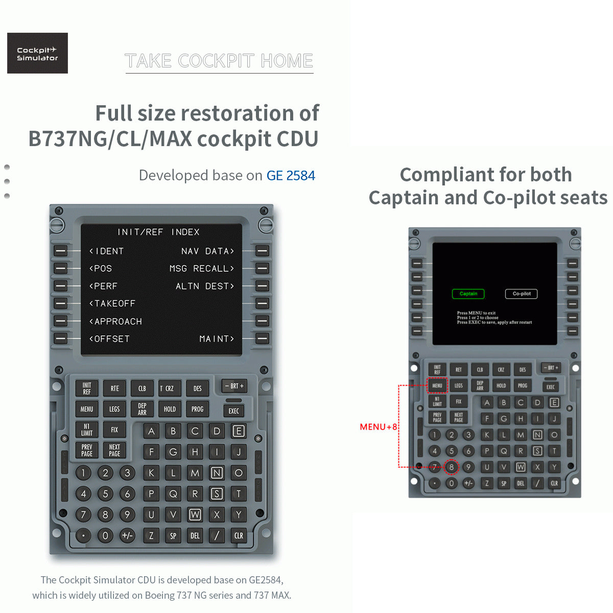 CS 737 cockpit components